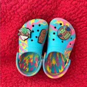 CROCS Kids Sandals in Vibrant Blue and Pink